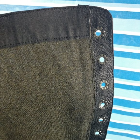 GENUINE LEATHER COUNTRY VICTORIAN OTK TALL ZIP/LACE UP GOTH BOOT 7US/5UK - Picture 8 of 16